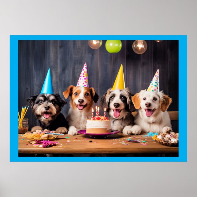 Dogs' Birthday Party Poster (Front)