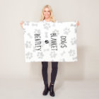 Dog's Blanket Dog Room Decor Paw Prints Dog Lover