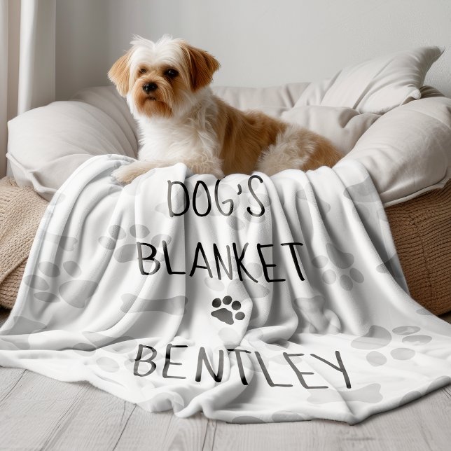Dog's Blanket Personalised Paw Prints Pet Dog (Creator Uploaded)