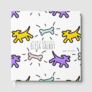 Dogs Bones Graffiti Style Kids Birthday Guest Book