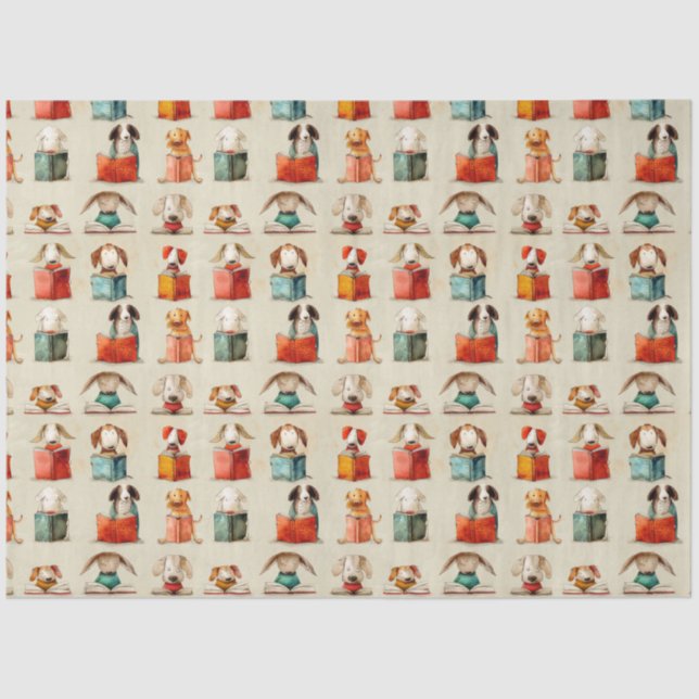 Dogs book club tissue paper (Front)