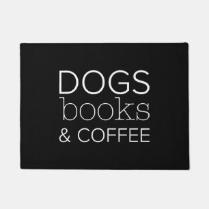 Dogs Books Coffee Bookworm Dog Mum Doormat
