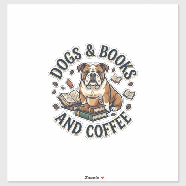 Dogs Books Coffee Bulldog Stack Cup_1 (Sheet)