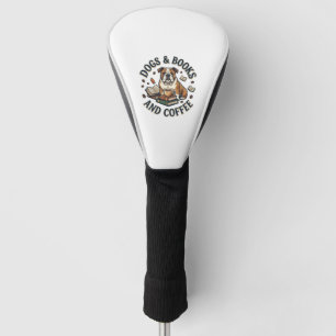 Dogs Books Coffee Bulldog Stack Cup_1 Golf Head Cover