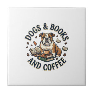 Dogs Books Coffee Bulldog Stack Cup_1 Tile