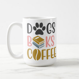 Dogs books coffee mug