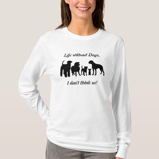 Dogs breed group black wilhouette womens t-shirt
