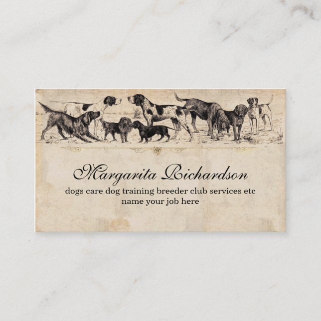 dogs business cards (Front)