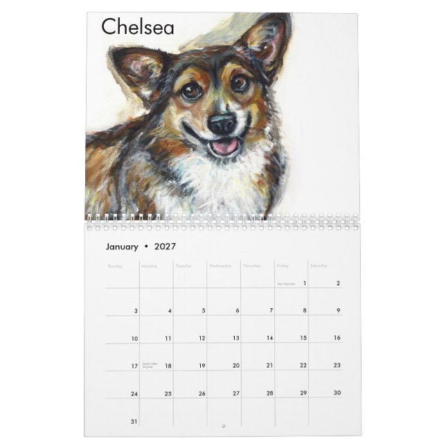 Dogs by Angie 2013 Calendar (Jan 2027)