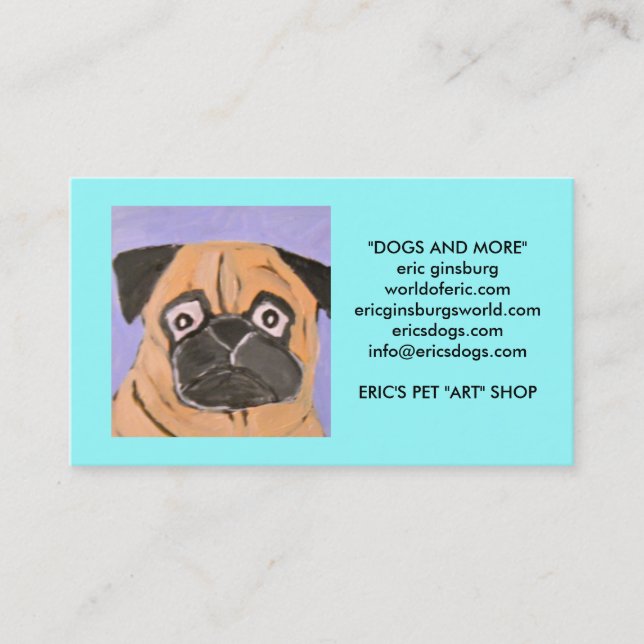 dogs by eric ginsburg business card (Front)
