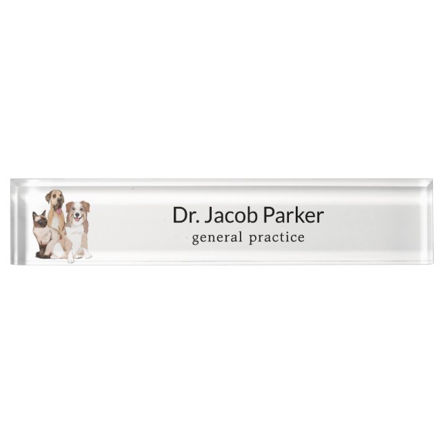 Dogs & Cat Illustrations  Nameplate (Front)