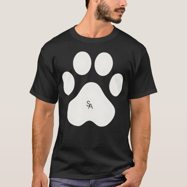 Dogs Cats ANIMALS PAWS FUNNY PRINT funny T-Shirt (Front)