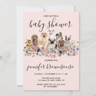 Dogs Cats Pet Family celebration Invitation