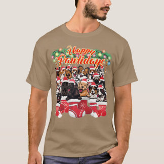 Dogs Christmas Decoration Cute and Cuddly Dogs T-Shirt