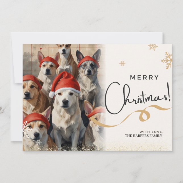 Dogs christmas greeting card (Front)
