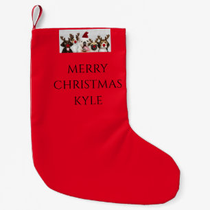 Dogs christmas personalised stocking. small christmas stocking