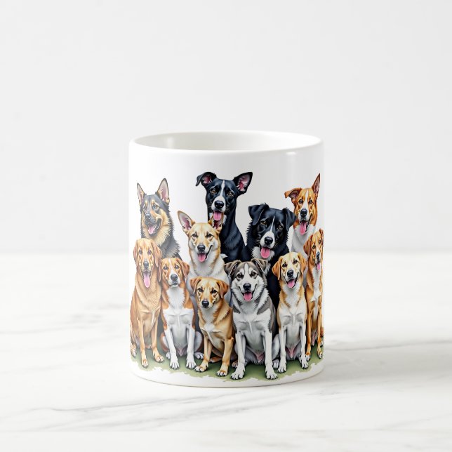 dogs coffee mug (Center)