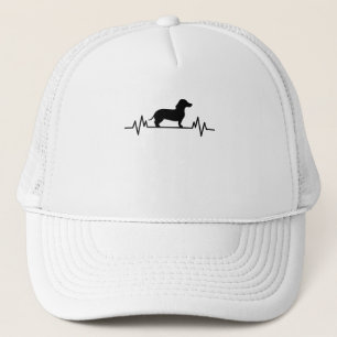Dogs Dachshund Heartbeat Dog Holder Pet Puppy Gift Trucker Hat
