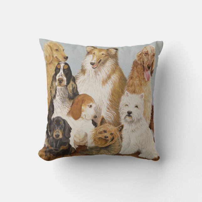 Dogs' Dinner Cushion (Front)