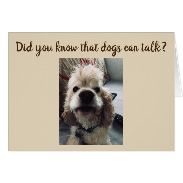 DOGS DO TALK...THEY SAY **MERRY CHRISTMAS** (Front Horizontal)