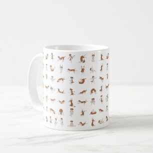 Dogs doing yoga, doggy yoga pose coffee mug