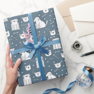 Dogs Doodle Joy Wrapping Paper