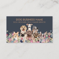 Dogs Drawing Flowers Design Modern Simple