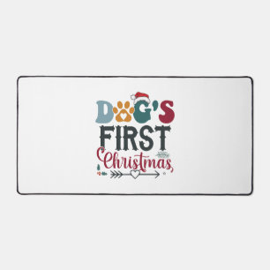 Dog's First Christmas Desk Mat
