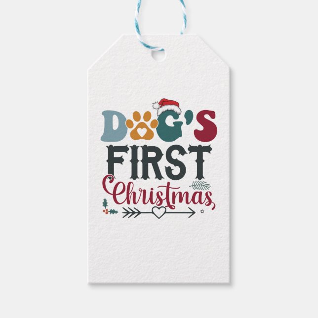 Dog's First Christmas Gift Tags (Front)
