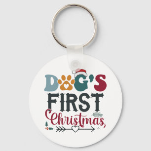Dog's First Christmas Key Ring