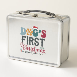 Dog's First Christmas Metal Lunch Box