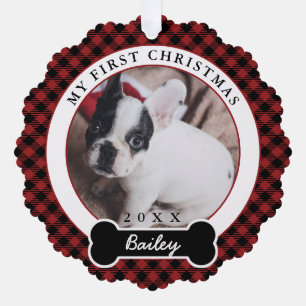 Dog's First Christmas Tree Decoration Card