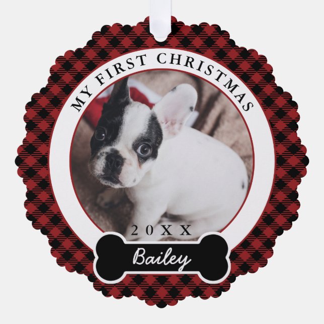 Dog's First Christmas Tree Decoration Card (Front)
