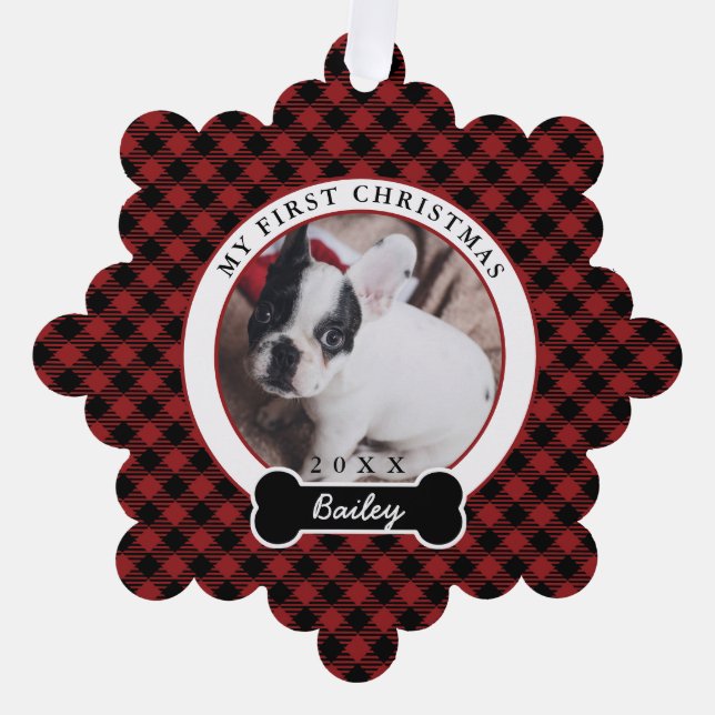 Dog's First Christmas Tree Decoration Card (Front)