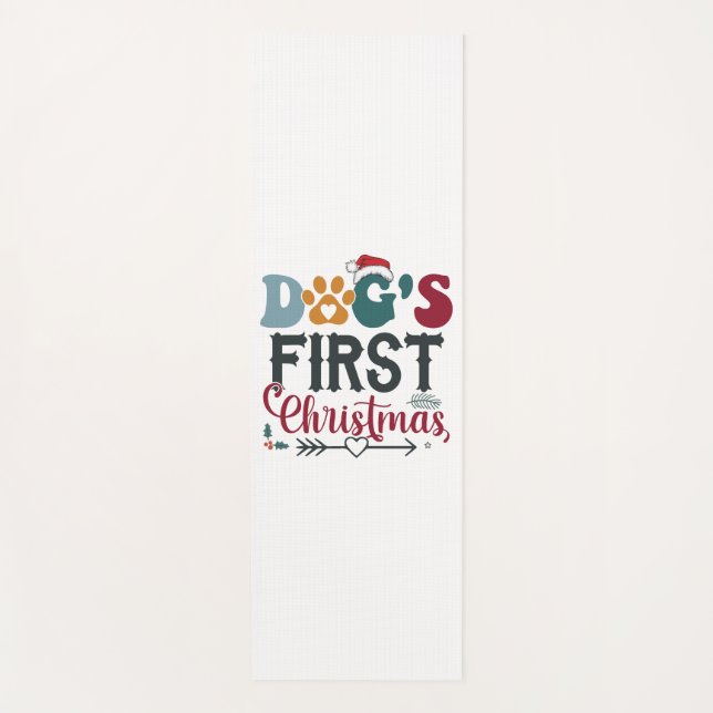 Dog's First Christmas Yoga Mat (Front)