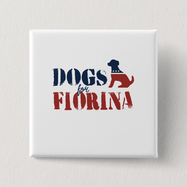 Dogs for Carly Fiorina 15 Cm Square Badge (Front)