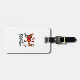 Dogs For Everybody Santa Funny Christmas Xmas (2) Luggage Tag