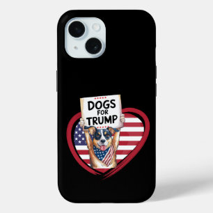 Dogs for Trump: Paw-litical Patriots iPhone 15 Case