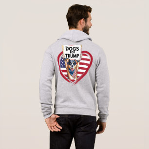 Dogs for Trump: Paw-litical Patriots Hoodie