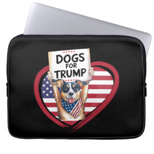 Dogs for Trump: Paw-litical Patriots Laptop Sleeve