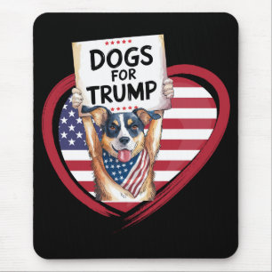Dogs for Trump: Paw-litical Patriots Mouse Mat