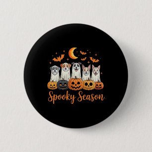 Dogs Ghosts Cute Dogs Dressed As Ghost Funny Hallo 6 Cm Round Badge