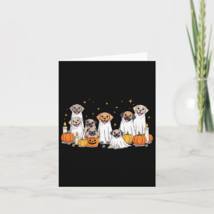 Dogs Ghosts Cute Dogs Dressed As Ghost Funny Hallo Card