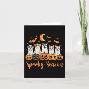 Dogs Ghosts Cute Dogs Dressed As Ghost Funny Hallo Card