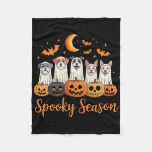 Dogs Ghosts Cute Dogs Dressed As Ghost Funny Hallo Fleece Blanket