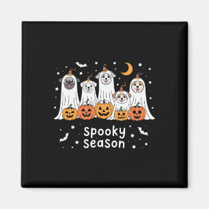 Dogs Ghosts Cute Dogs Dressed As Ghost Funny Hallo Magnet
