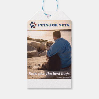 Dogs give the best hugs. gift tags
