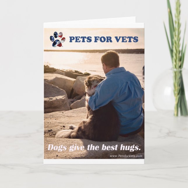 Dogs give the best hugs. thank you card (Front)