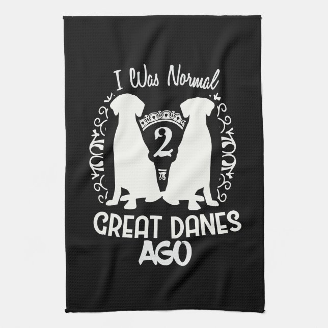 Dogs - Great Danes Tea Towel (Vertical)