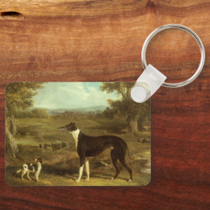 Dogs, Greyhound and Spaniel, Doctor Fop by Herring Key Ring